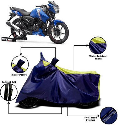 PVSTAR Two Wheeler Cover for TVS(Apache, Yellow, Blue)