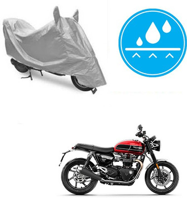 Atulit enterprises Two Wheeler Cover for Triumph(Twin, Silver)