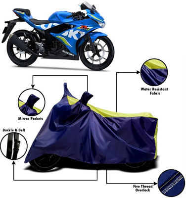 V VINTON Two Wheeler Cover for Suzuki(GSX R150, Yellow, Blue)