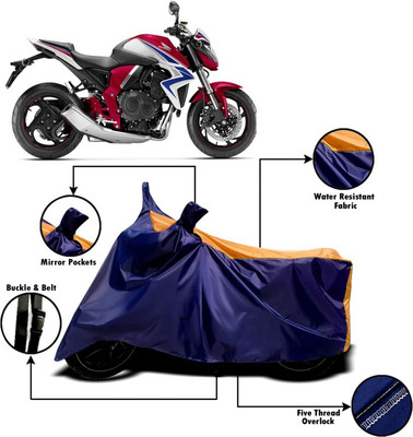 V VINTON Two Wheeler Cover for Honda(CB 1000R, Orange, Blue)