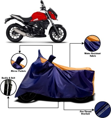 PVSTAR Two Wheeler Cover for Mahindra(MOJO XT 300, Orange, Blue)