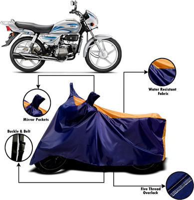 V VINTON Two Wheeler Cover for Hero(Splendor, Orange, Blue)