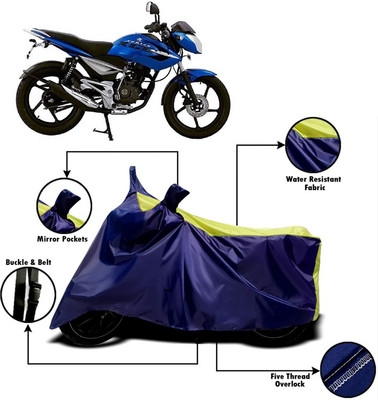 PVSTAR Two Wheeler Cover for Bajaj(XCD 125cc, Yellow, Blue)