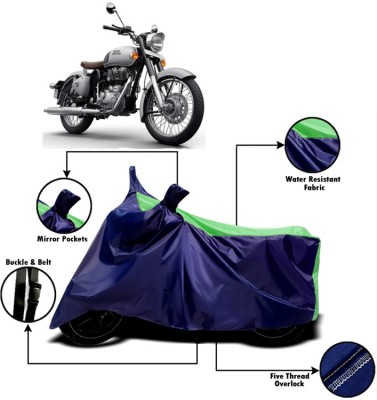 V VINTON Two Wheeler Cover for Royal Enfield(Classic 350, Green, Blue)