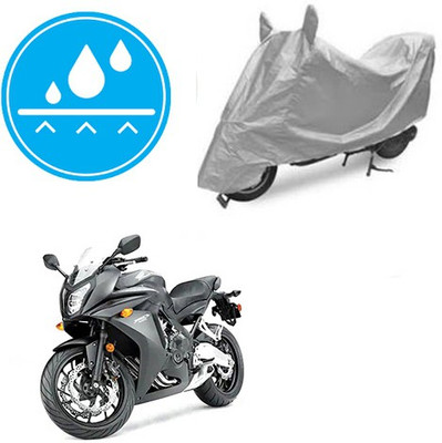 RPSENTTERPR Waterproof Two Wheeler Cover for Honda(CBR 650F, Silver)
