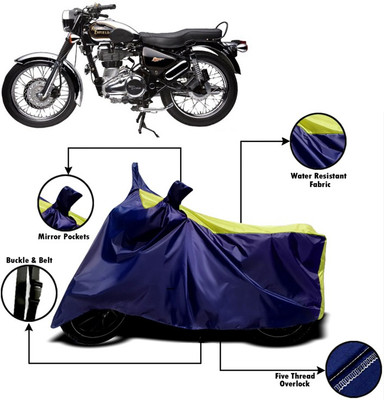 V VINTON Two Wheeler Cover for Royal Enfield(Electra Delux, Yellow, Blue)