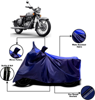 V VINTON Two Wheeler Cover for Royal Enfield(Classic 350, Blue)