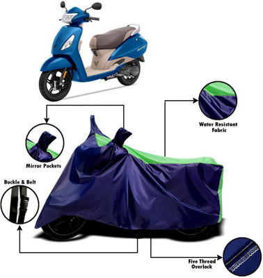 V VINTON Two Wheeler Cover for TVS(Jupiter, Green, Blue)