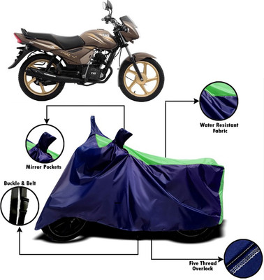 V VINTON Two Wheeler Cover for TVS(Star City, Green, Blue)