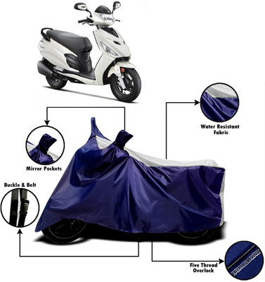 V VINTON Two Wheeler Cover for Hero(Moto Corp Duet, White)