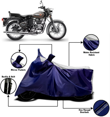 V VINTON Two Wheeler Cover for Royal Enfield(Bullet 500, White)