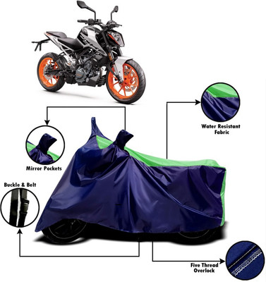 Mdstar Waterproof Two Wheeler Cover for KTM(Duke 200, Green, Blue)