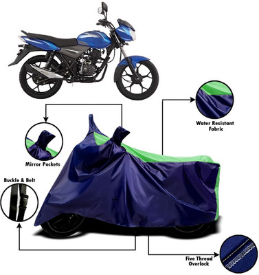 V VINTON Two Wheeler Cover for Bajaj(Discover 110, Green, Blue)