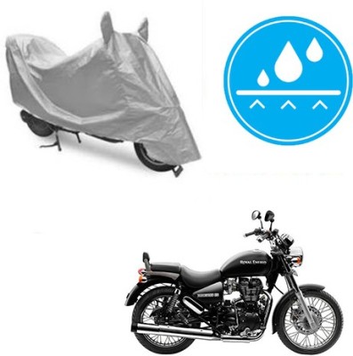 Atulit enterprises Two Wheeler Cover for Royal Enfield(Thunderbird 500, Silver)