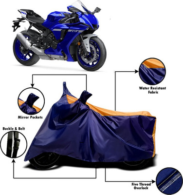 V VINTON Two Wheeler Cover for Yamaha(YZF R1, Orange, Blue)