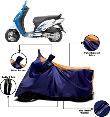 V VINTON Two Wheeler Cover for Honda(Activa i, Orange, Blue)