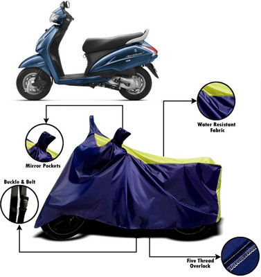 PVSTAR Two Wheeler Cover for Honda(Activa 4G, Yellow, Blue)