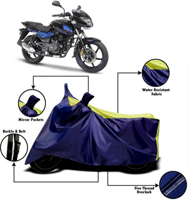 V VINTON Two Wheeler Cover for Bajaj(Pulsar 180 DTS-i, Yellow, Blue)