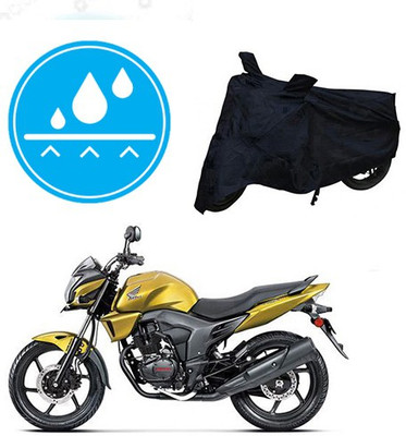 RPSENTTERPR Waterproof Two Wheeler Cover for Honda(CB Trigger, Black)