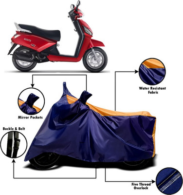 V VINTON Two Wheeler Cover for Mahindra(Gusto, Orange, Blue)