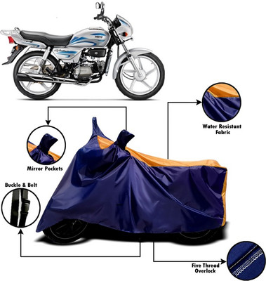 V VINTON Two Wheeler Cover for Hero(Splendor Plus, Orange, Blue)