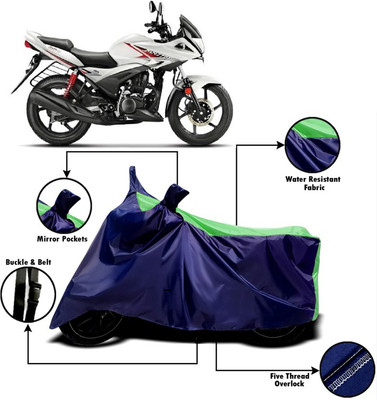 V VINTON Two Wheeler Cover for Hero(Ignitor, Green, Blue)