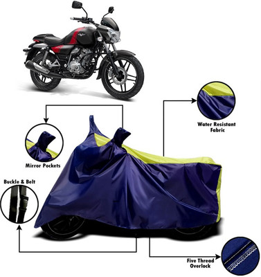 V VINTON Two Wheeler Cover for Bajaj(V 150, Yellow, Blue)