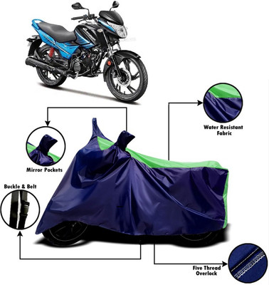 V VINTON Two Wheeler Cover for Hero(Glamour i3s, Green, Blue)