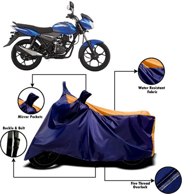 V VINTON Two Wheeler Cover for Bajaj(Discover 110, Orange, Blue)