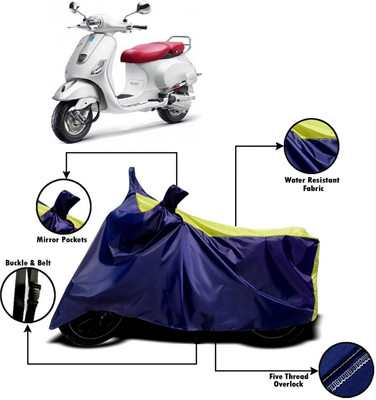 V VINTON Two Wheeler Cover for Piaggio(Vespa VXL, Yellow, Blue)
