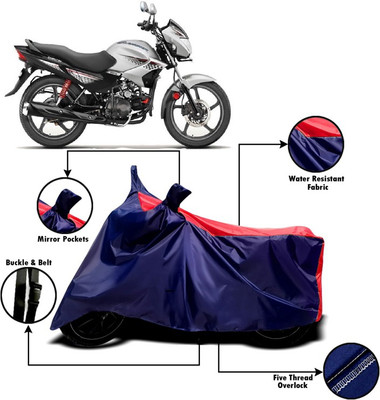 V VINTON Two Wheeler Cover for Hero(Glamour, Red, Blue)