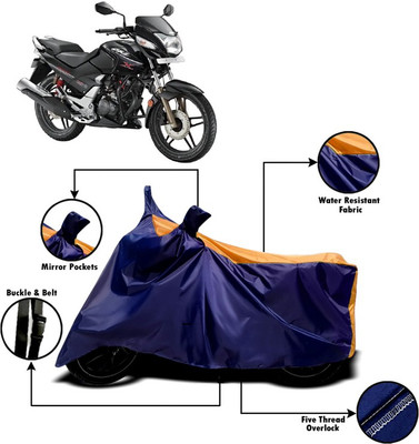PVSTAR Two Wheeler Cover for Honda(CBZ Extreme, Orange, Blue)