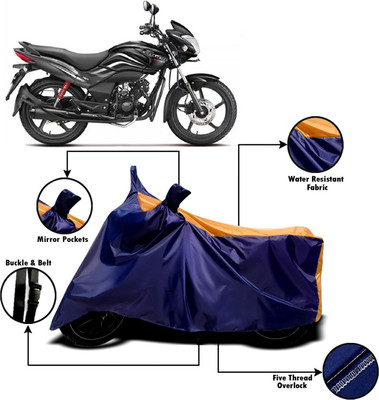 V VINTON Two Wheeler Cover for Hero(Passion Pro, Orange, Blue)