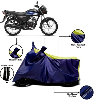 PVSTAR Two Wheeler Cover for Honda(CD 110 Dream, Yellow, Blue)