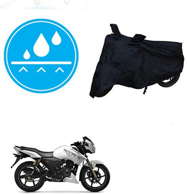 RPSENTTERPR Waterproof Two Wheeler Cover for TVS(Apache RTR 180, Black)