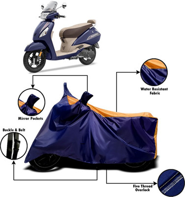 V VINTON Two Wheeler Cover for TVS(Jupiter classic, Orange, Blue)