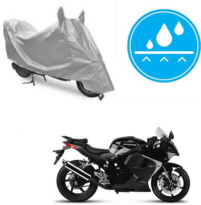 HYBRIDS COLLECTION Waterproof Two Wheeler Cover for Hyosung(GT250R, Silver)