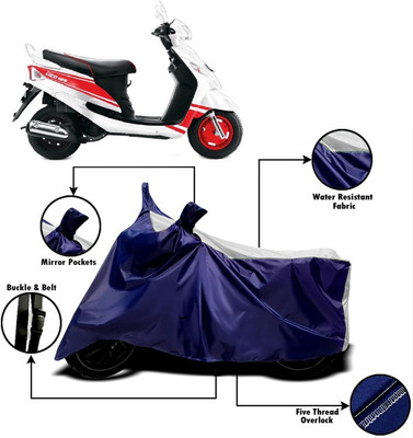 PVSTAAR Two Wheeler Cover for Mahindra(Rodeo, White, Blue)