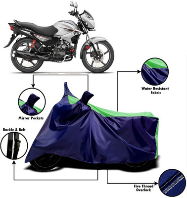 PVSTAR Two Wheeler Cover for Hero(Glamour, Green, Blue)