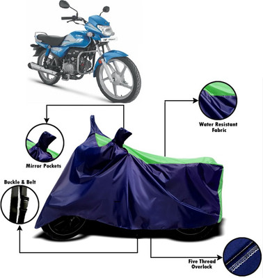 V VINTON Two Wheeler Cover for Hero(HF, Green, Blue)