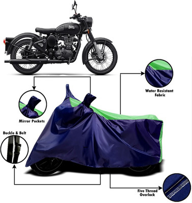 V VINTON Two Wheeler Cover for Royal Enfield(Classic 500, Green, Blue)