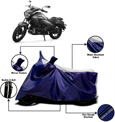 V VINTON Two Wheeler Cover for Suzuki(intruder 150, White)