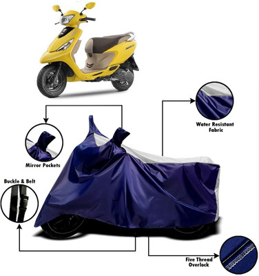 V VINTON Two Wheeler Cover for TVS(Zest, White)