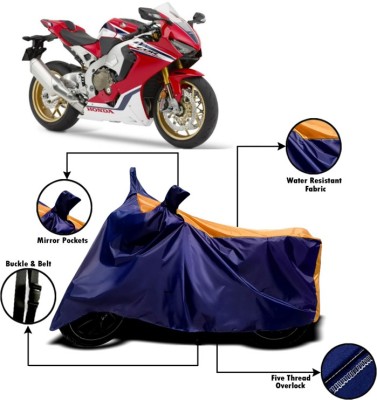 V VINTON Two Wheeler Cover for Honda(CBR 1000RR, Orange, Blue)