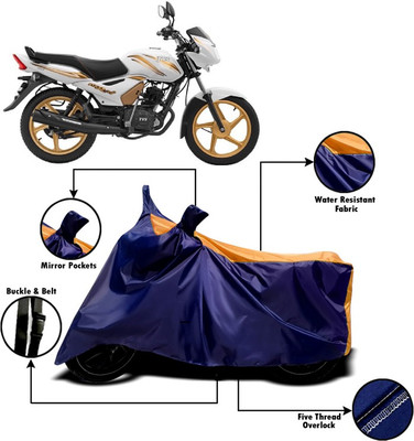 V VINTON Two Wheeler Cover for TVS(Star Sport, Orange, Blue)