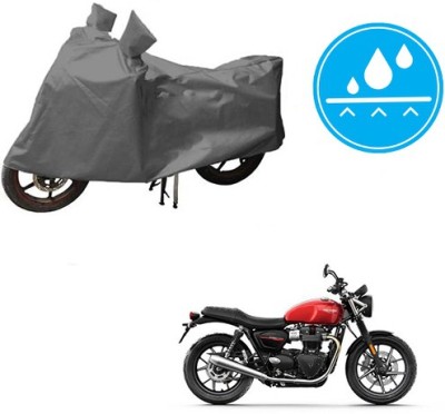 HYBRIDS COLLECTION Waterproof Two Wheeler Cover for Triumph(Twin spark, Grey)