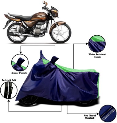 V VINTON Two Wheeler Cover for Hero(Splendor Pro, Green, Blue)