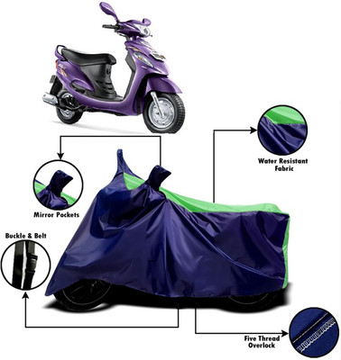 V VINTON Two Wheeler Cover for Mahindra(Rodeo RZ, Green, Blue)