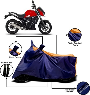 PVSTAR Two Wheeler Cover for Mahindra(Mojo UT 300, Orange, Blue)