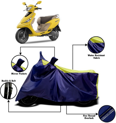 PVSTAR Two Wheeler Cover for TVS(Zest, Yellow, Blue)